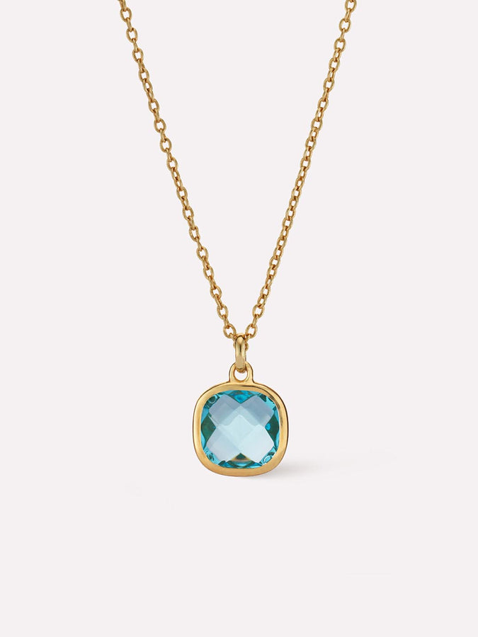 Cailin Gold Pendant Necklace in Blue Crystal | Kendra Scott